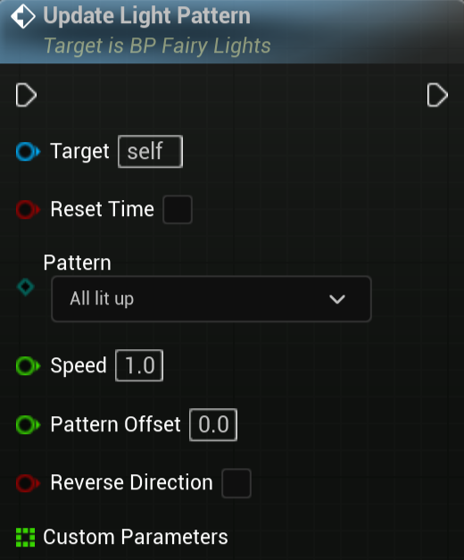 Update Light Pattern Function